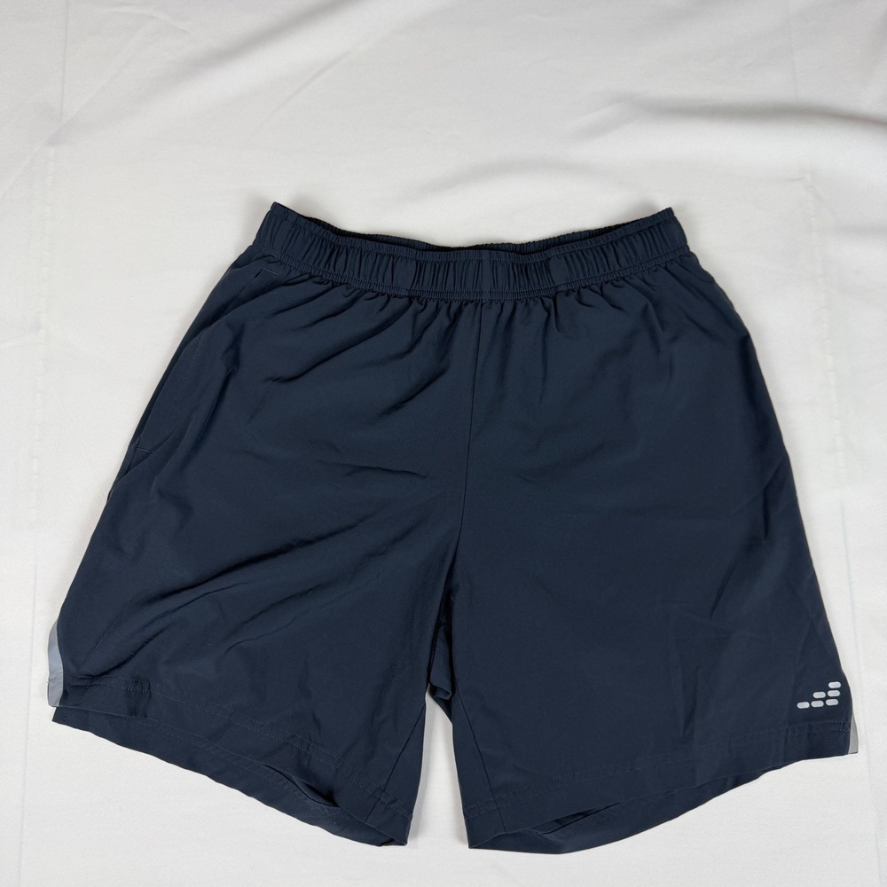 BCG Running Mens Shorts Medium Blue Charcoal Grey Athletic Gym Workout Lined